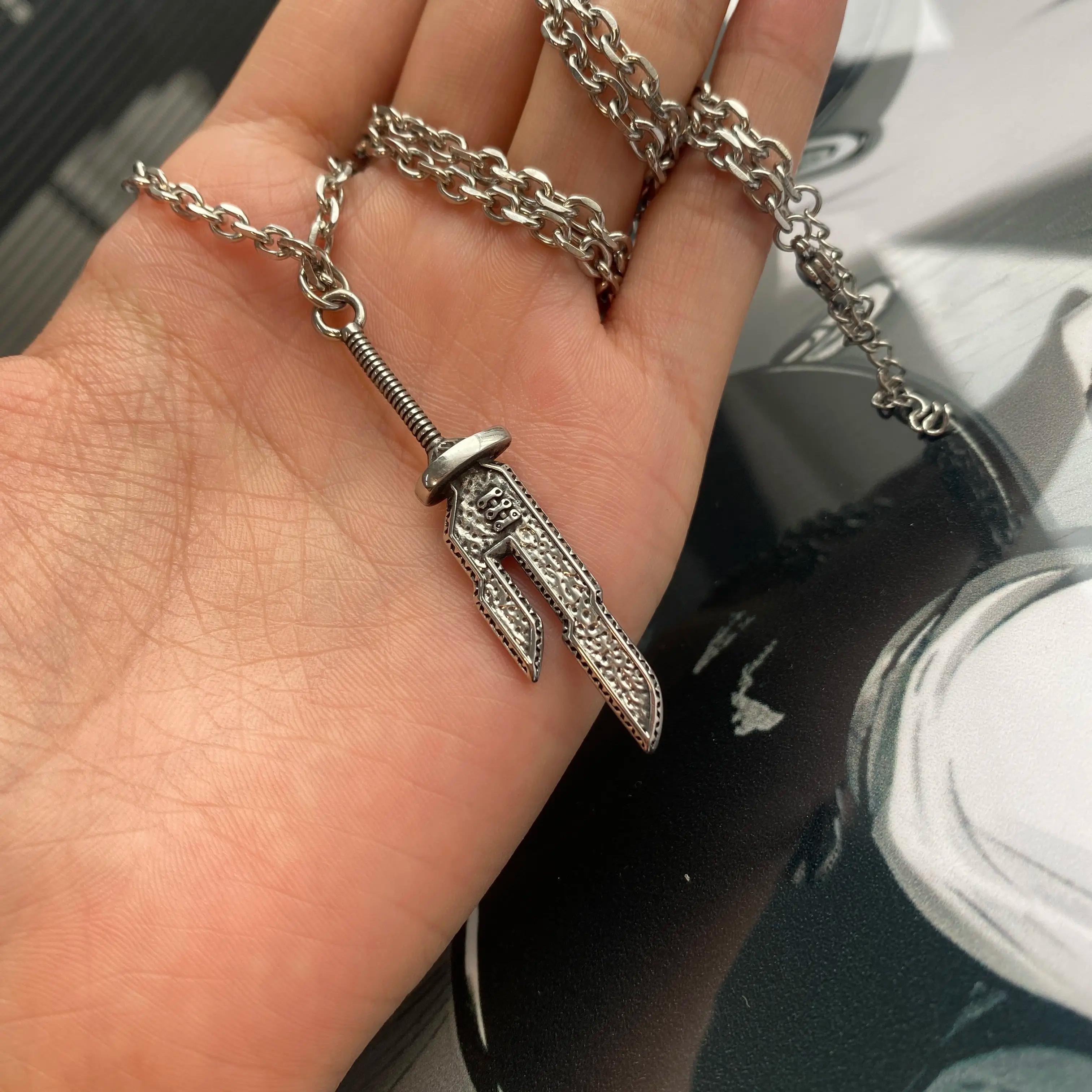 Mini Sword Pendant Necklace, Fantasy Dagger Chain Necklace, Cosplay Inspired Jewelry Accessory, Unisex Gift Mini Sword Pendant Necklace, Fantasy Dagger Chain Necklace, Cosplay Inspired Jewelry Accessory, Unisex Gift