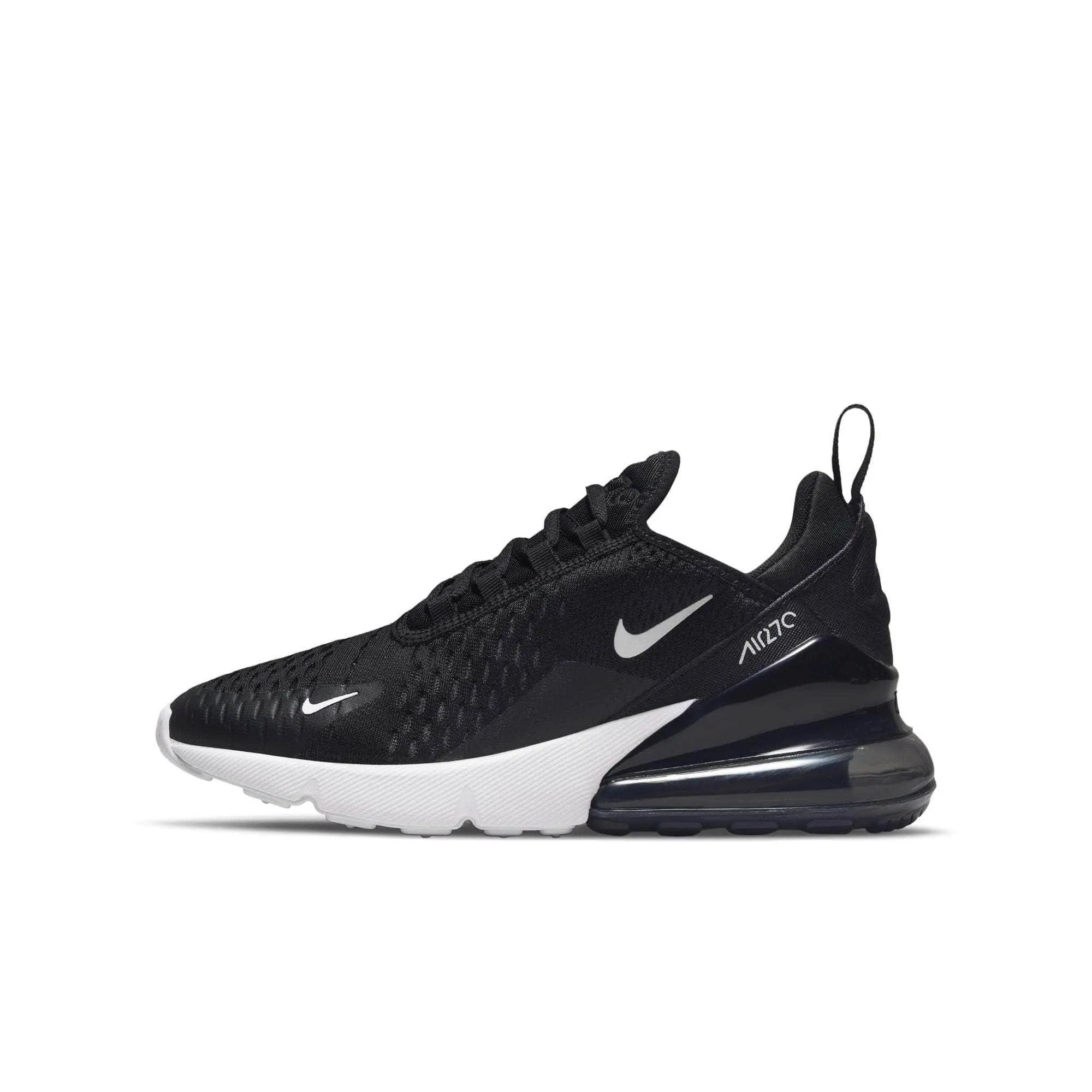 Men's Nike Air Max 270 "Black White" Casual Trainers - Footwear with Pull-On Closure, Woven Fabric, 270-Degree Foam Cushioning, Durable Rubber Grip, Steady Traction, Stylish Shoe for Lifestyle Wear