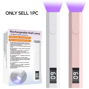 Portable Mini UV LED Nail Lamp, 1 Count USB Rechargeable Handheld Nail Dryer Lamp, Professional Nail Art Manicure Tool for Home & Salon Use, Nail Care, Nail Tech Light