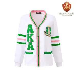 AKA White Fleece Cardigan Unisex Fit