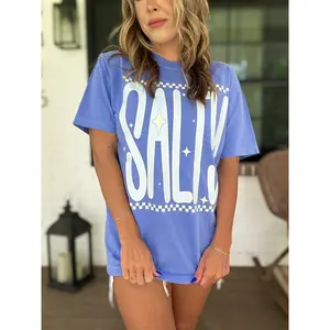 Salty Checkered Comfort Colors Tee