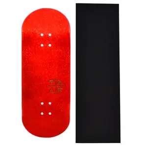 PROlific Wooden Fingerboard Deck, "Cherry Red" - 34mm x 97mm