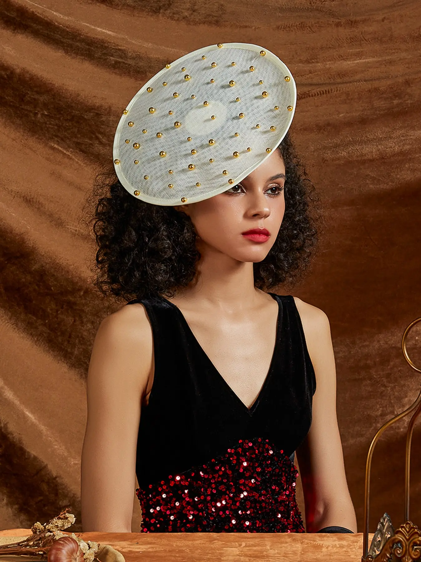 1PC Large Modern Fascinator Hat Cocktail Tea Party Fascinator Derby Headband Flat Kentucky Fascinators for Wedding