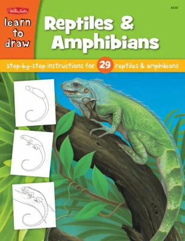 USED Book - Learn to Draw Reptiles & Amphibians: Step by Step Intsructions for 29 Reptiles & Amphibians by Fisher, Diana (Paperback) - english