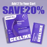 CEELIKE Purple Whitening Strips Teeth, 14 Strips (7 Sessions) + Cheek Retractor, Nano-Hydroxyapatite Enamel-Safe, Peroxide-Free, Antibacterial, Water Base, Non-Sensitive Selfcare for Back to School