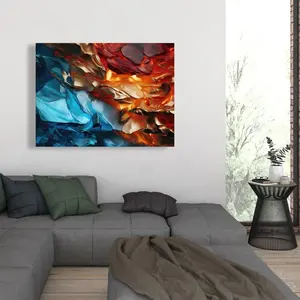 212 MAIN Burst Minimalist Mineral Wall Art - Contrast-Yellow Artistic Print, 36x48 in. Colored, Minimal, Multi-Color Wall Arts for Home Room Decor & Gift Option, Colored Wall Arts