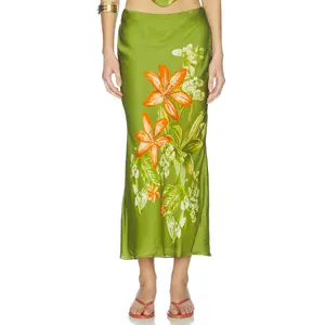 ROCOCO SAND Midi Skirt in Green