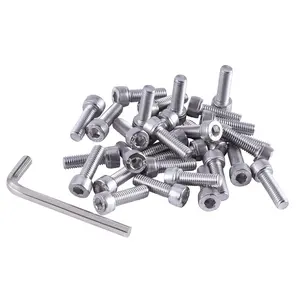 Socket head cap screws bolts 304 stainless steel hex socket screw with Hex spanner, full thread, Allen socket drive (5/16-18 / M8)