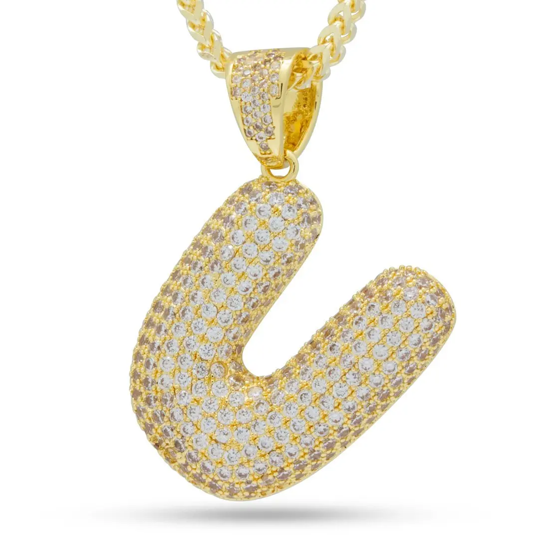 Bubble Letter U Necklace