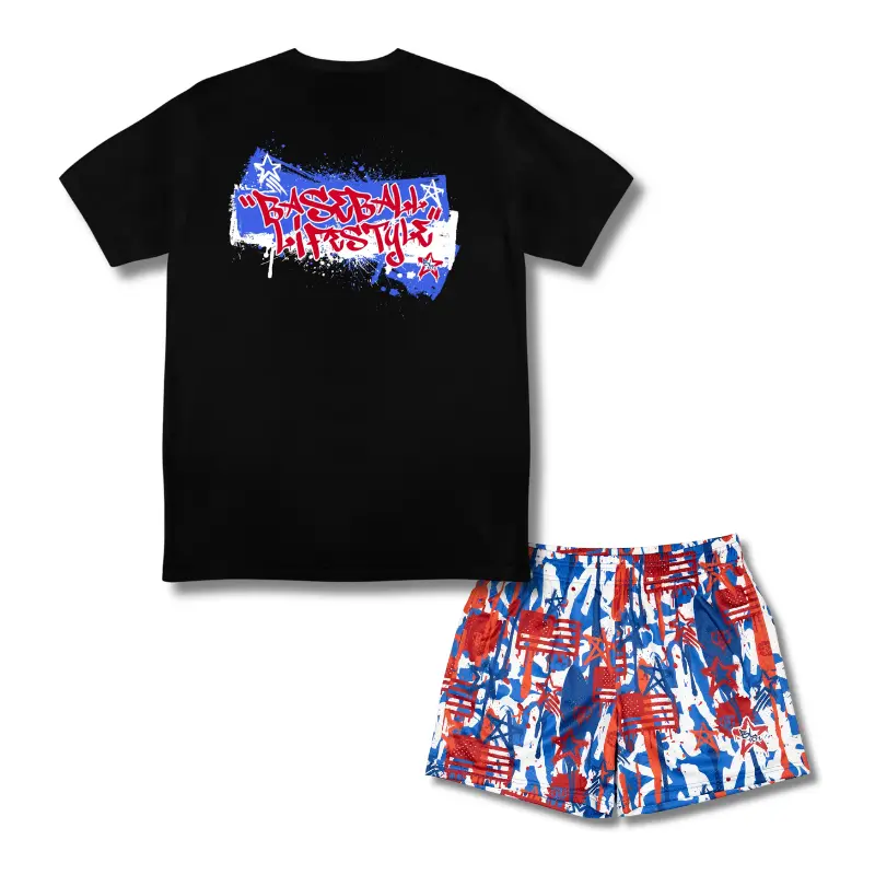 Graffiti Stars Youth Shorts And Tee Set | USA