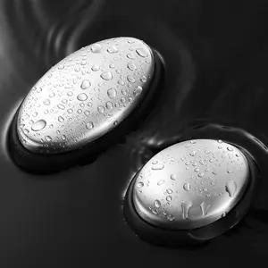 Stainless steel oval metal deodorizing soap for removing odors like garlic and fishy smells, kitchen gadget
