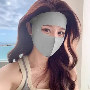 2026 Stylish 3D Sunscreen Face-Bikini Mask for Women, Summer UV Protection Neck-Covering Full Face Mask