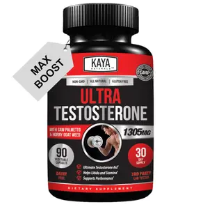 BIG SALE 2026!!!  Kaya Naturals Ultra Testosterone - Men's Testosterone Booster with Tongkat Ali, Horny Goat Weed, Tribulus - Natural Workout Supplement for Energy, Stamina, and Strength Booster - 90 Count