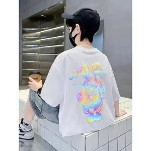 (New)2026  Boys' Clothing, Casual and Comfortable Short-Sleeve T-Shirt for Middle and Older Boys