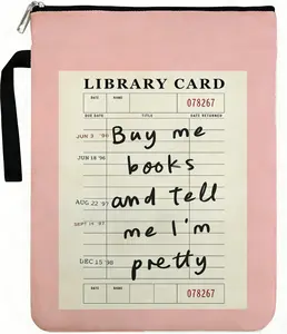 Printed Book Protective Sleeve with Zipper – Waterproof Book Cover for Hardcover & Paperback, Stylish Lightweight Storage Bag for Book Lovers, Portable Dustproof Protective Case for Library, Travel, School, Office, Daily Use