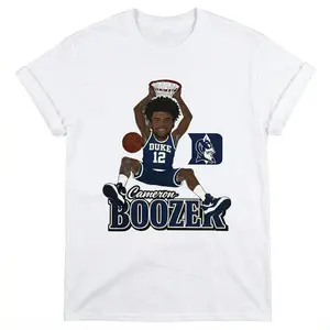 [FreeShip] Cameron Boozer Duke Caricature Tee - Premium Cotton Funny Graphic Shirt - Unique Game Day Gift for Basketball Fans