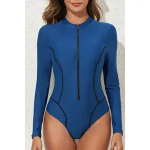 New long-sleeved one-piece swimsuit surfing suit wetsuit women's swimsuit.