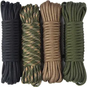 4 count 19ft / 6Meter Paracord Cords 550 Multifunction Paracord Rope Crafting Bracelet Braided Rope Lanyards   DIY Crafting (D4-A)