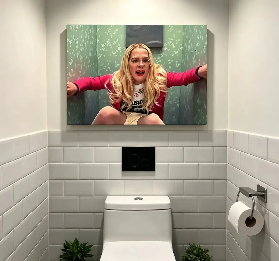 White Chicks Poster Funny Movie Bathroom Wall Art Vintage Black And White Humor Comedy Canvas Prints Art The Toilets Sign Picture Posters 90s Retro Film Room Decor Framed Wrapped Canvas Ornaments Gift wall decor wall art posters - Decoration Artistic