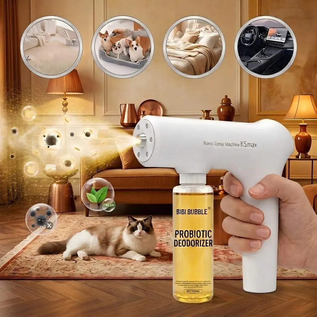 Pet Probiotic Deodorizer Spray,Urine Odor Eliminator, Cat Litter Freshener, Plant-Based Formula for Dogs & Cats, Indoor Anti-Mite& Antibacterial Solution, Pet Complex BioenzymeClean Flavour Sterilisation and Mite RemovalSpray