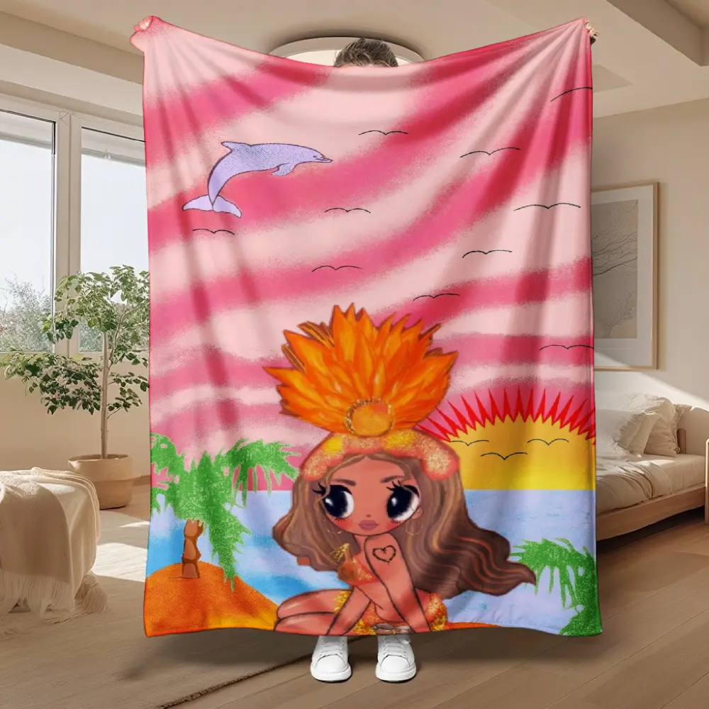 Pretty Soft Flannel Warmth & Relax Throw Blanket with Mañana Será Bonito Graffiti Art, Cartoon Pattern, Machine Washable – Ideal for Home Bedroom, Outdoor Camping, Warmth Throws, Relax Throws