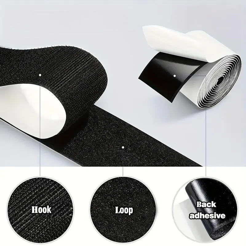 Velcro, hook-and-loop tape - Self-adhesive strips, suitable for installation, handicrafts, etc.