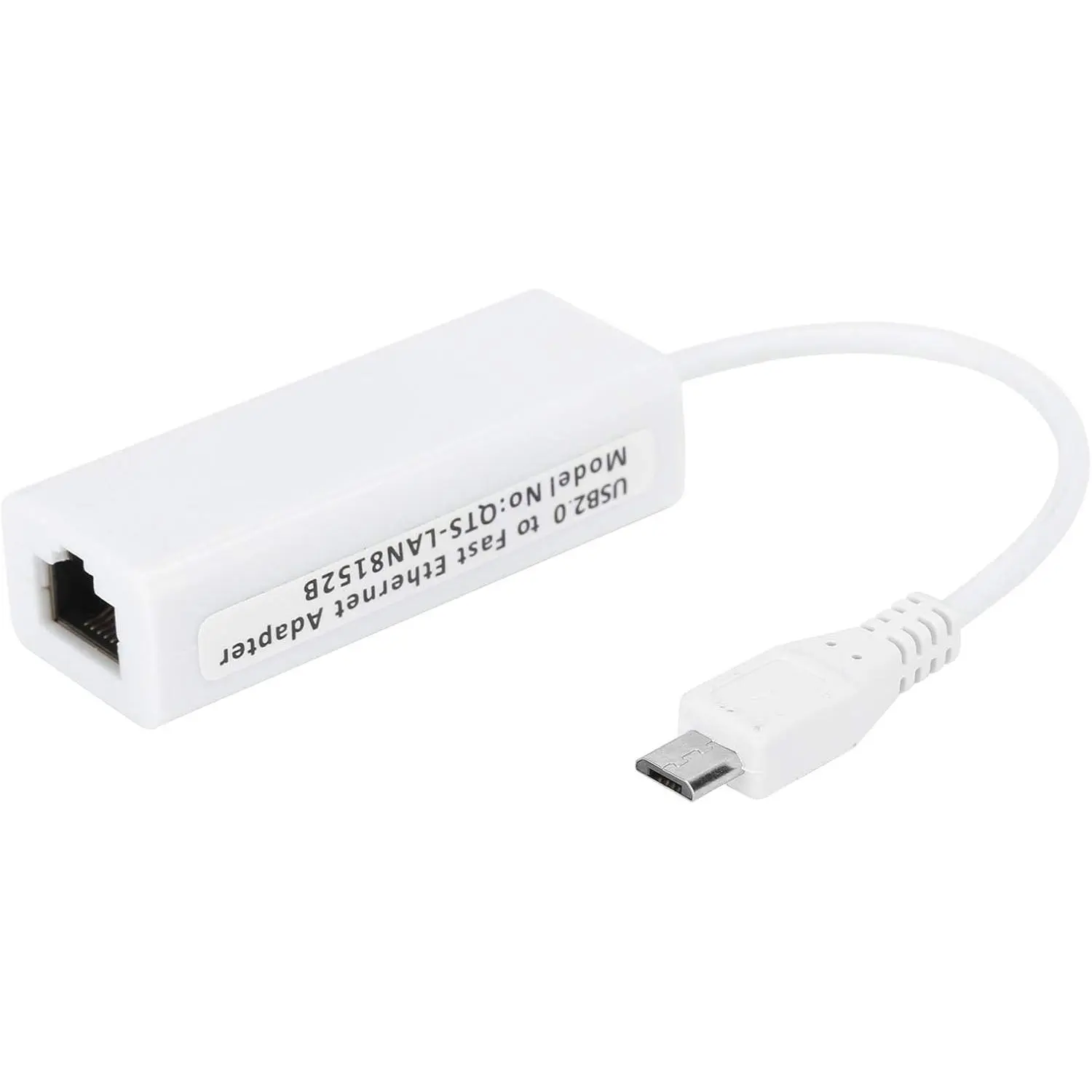 Micro USB 2.0 to Ethernet 10 m RJ45 Network LAN Adapter Card for Zero 1.3/W Motherboard, Tablet