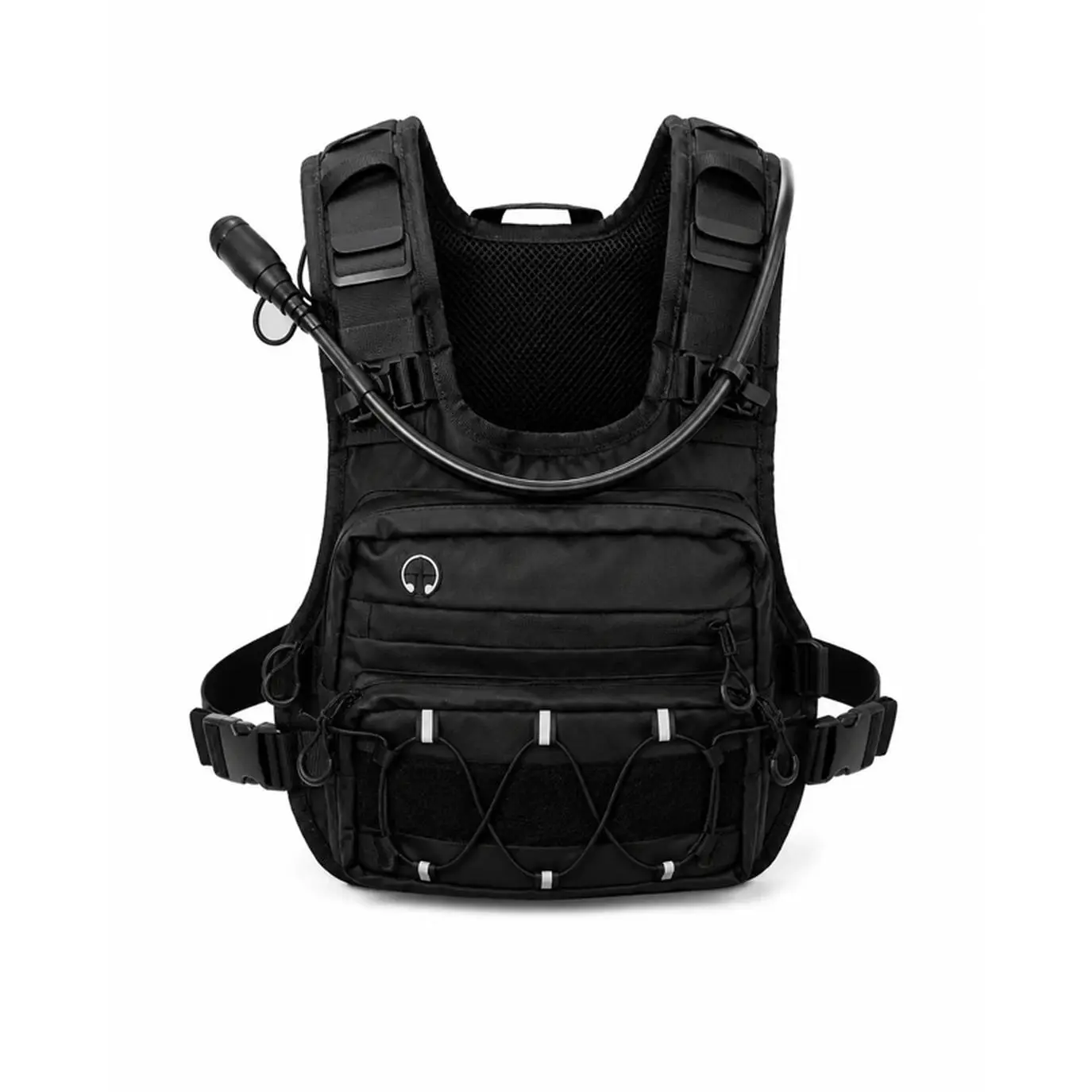 Aqua Core Hydration Vest - Black, Adjustable Straps, Multiple Pockets, Durable Design, Ideal for Outdoor Activities