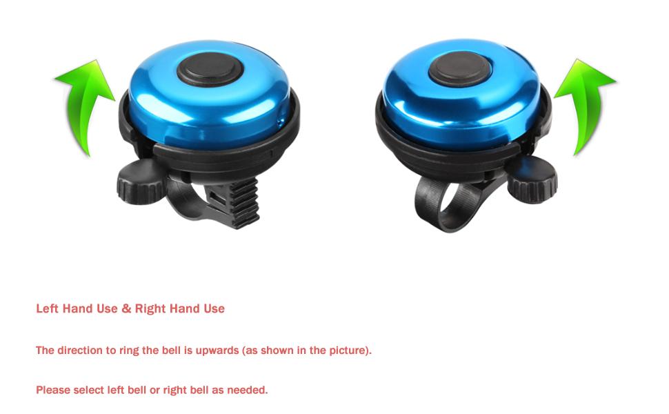 Classic Aluminum Bike Bell with Loud Crisp Clear Sound Fits Most Mountain and Road Bikes for Adults and Kids Blue Finish