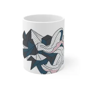 Hard & Soft Duality Abstract Aesthetic Graphic — Mug