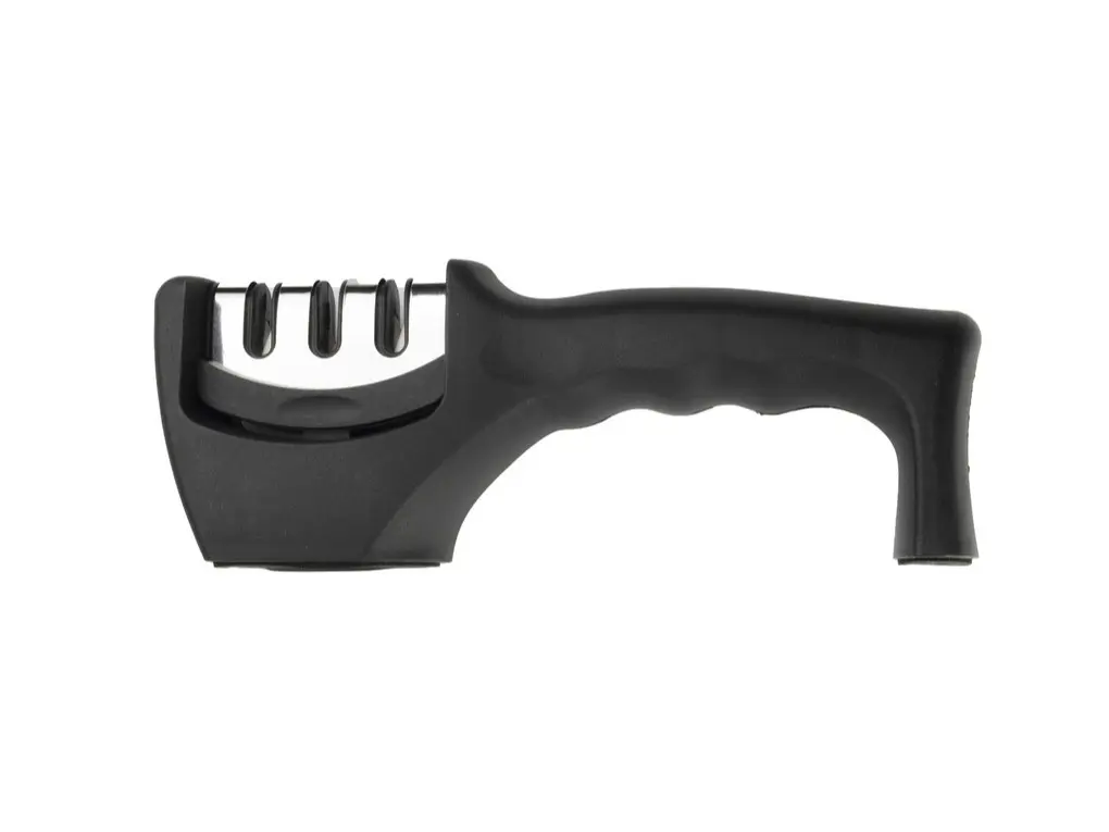 3-in-1 Professional Knife Sharpener - Manual 3-Stage Sharpening Tool for Steel Knives - Ergonomic Non-Slip Base - Kitchen Gadgets & Accessories
