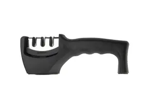 3-in-1 Professional Knife Sharpener - Manual 3-Stage Sharpening Tool for Steel Knives - Ergonomic Non-Slip Base - Kitchen Gadgets & Accessories