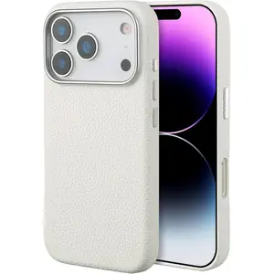 Lychee Leather Protective Casing for iPhone 11-17 Pro Max, Smartphone & Cellphone Accessories with Shockproof, Impact-Resistant Full Protection, Camera Guard & Screen Guard