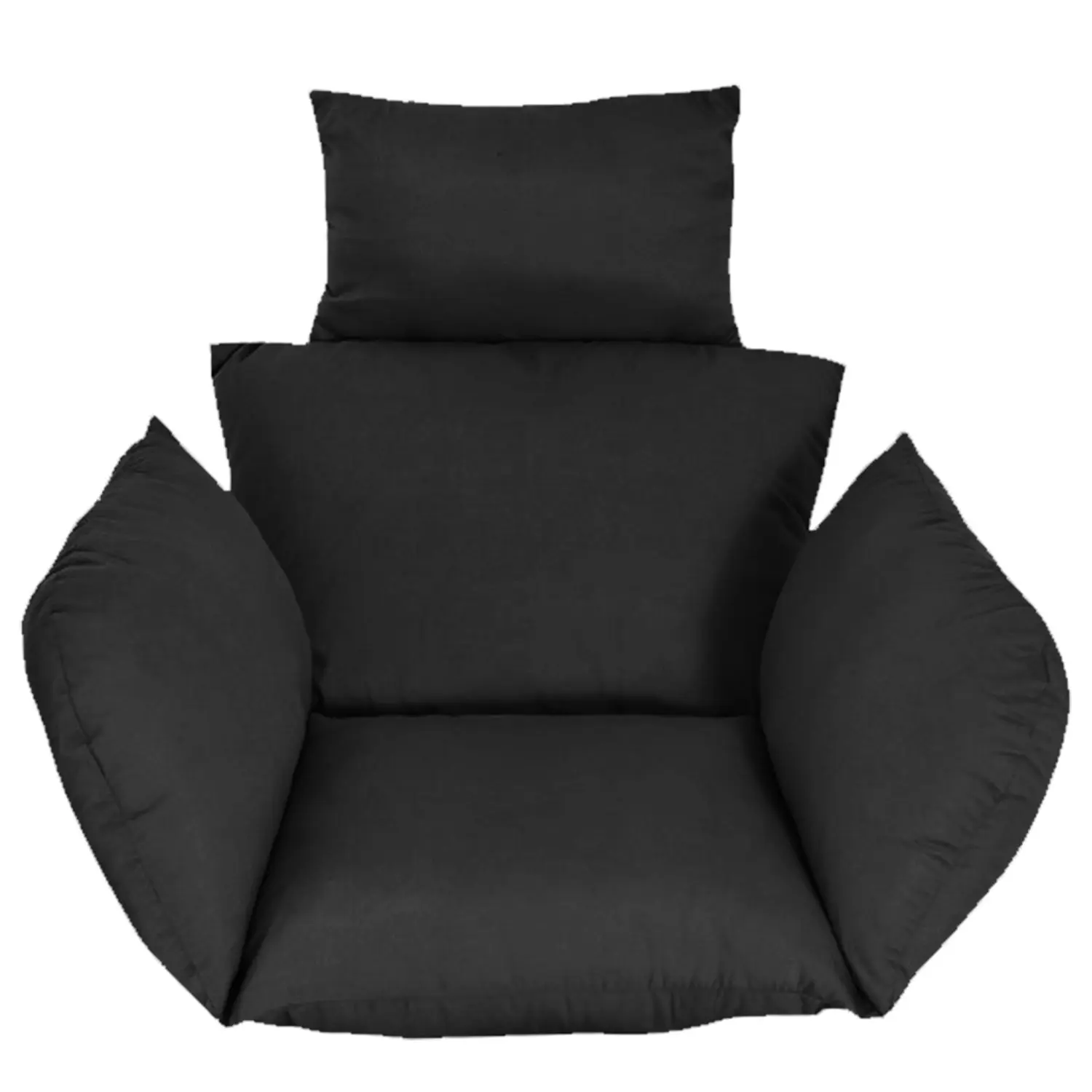 Egg Chair Cushion Hanging Basket Seat Cushion Thicken Soft Egg Swing Chair Pad Hanging Egg Chair Cushion with Headrest (Not include Chair)