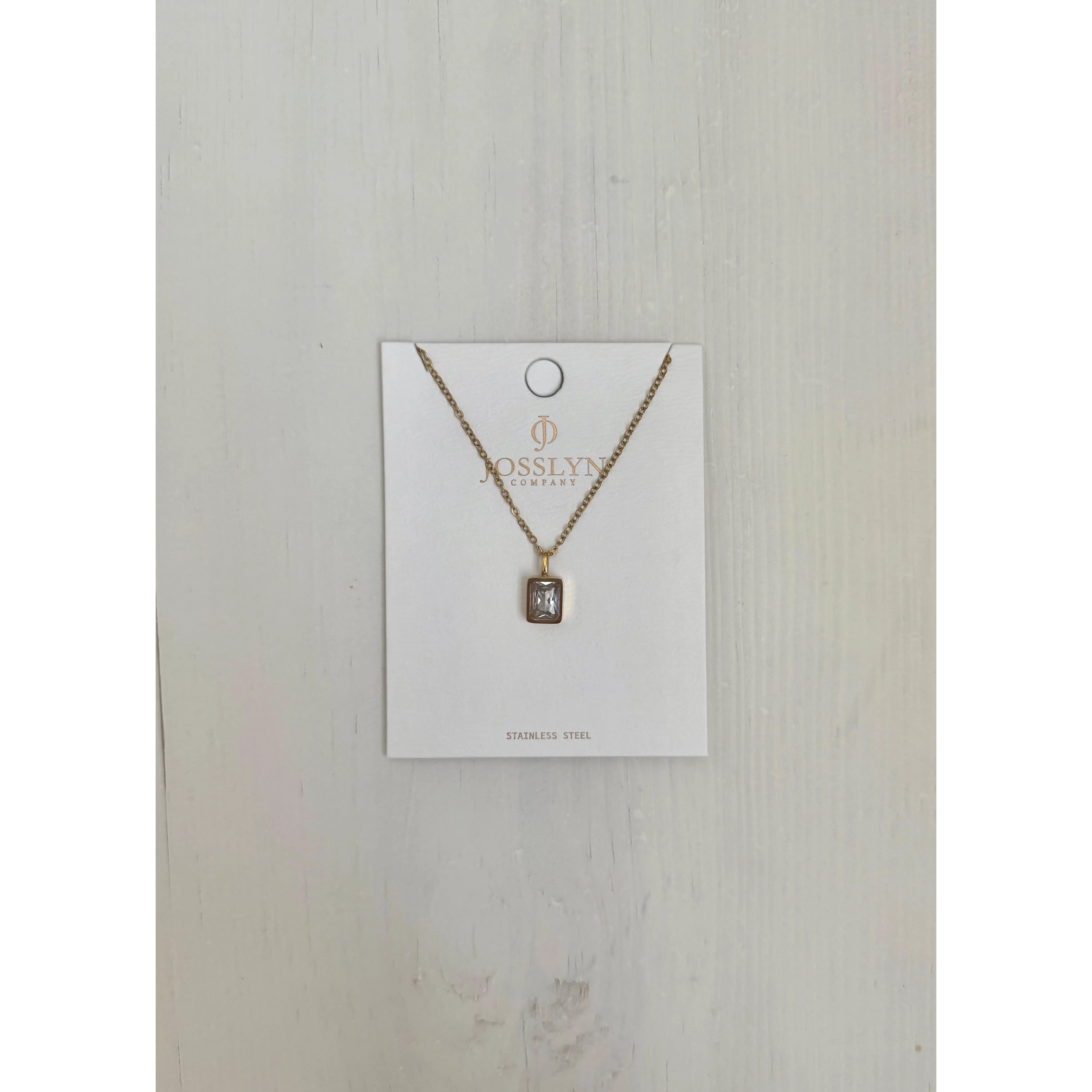 Rectangle Pendant Necklace