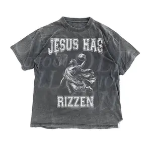 Jesus Has Rizzen Vintage 90s Shirt, Funny Jesus Shirt, Humor Easter Shirt, Fashion Cotton, Full Colors, Full Sizes, For Men, For Women