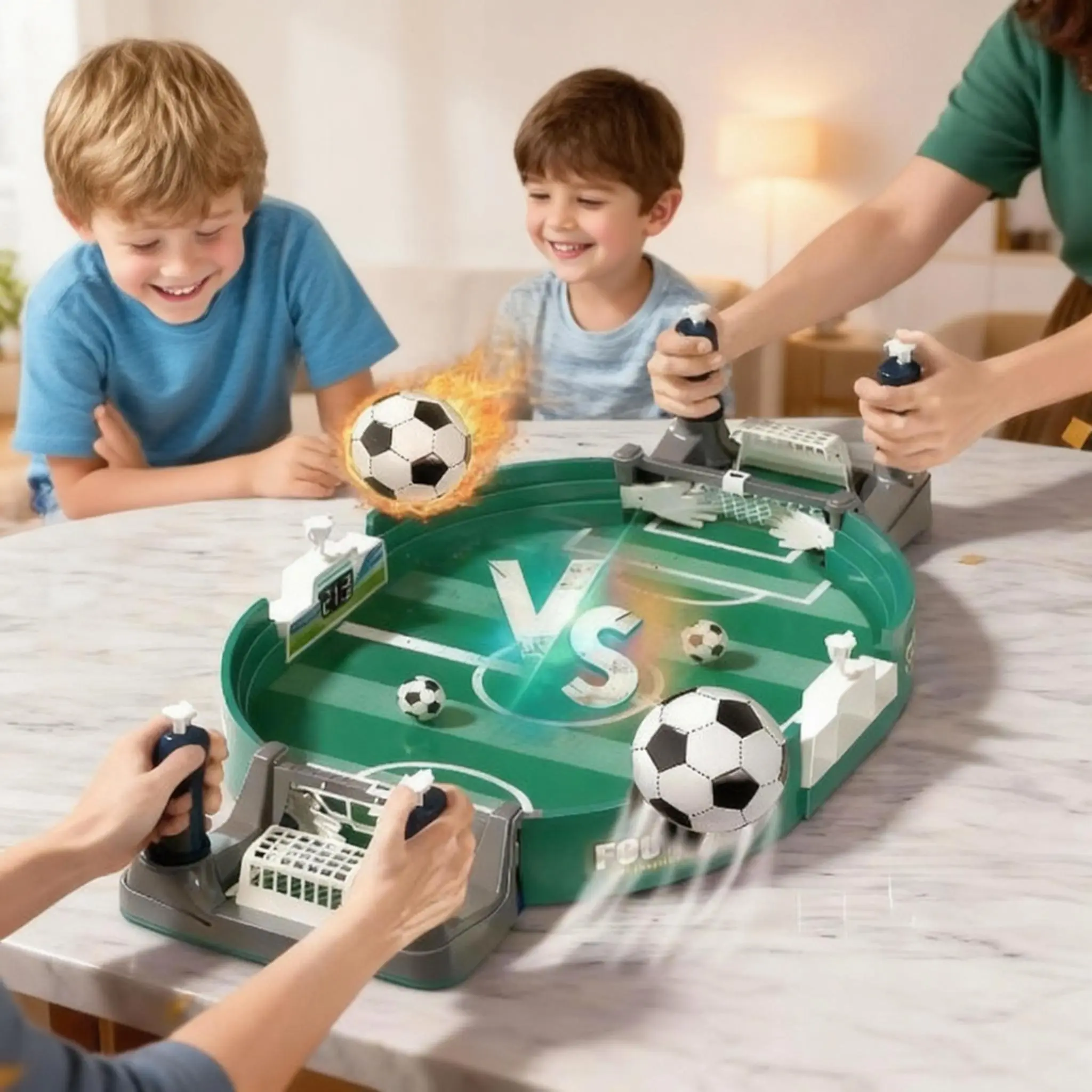 Tabletop Football Toy, 2-Player Battle Sports Toy with Agility Test, Ideal for Football Fans & Parent-Child Time Enhancement, Unisex