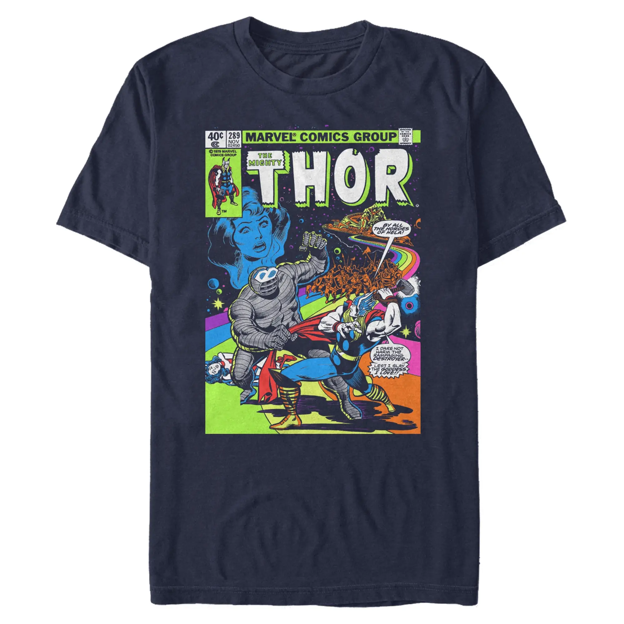 Men's Marvel The Mighty Thor Classic Comic Book Cover Issue 289 T-Shirt