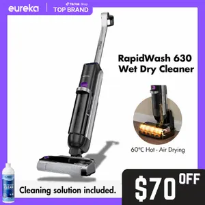 Eureka RapidWash 630 Cordless Wet Dry Cleaner 170° Reclinable Hot Air Drying Self Cleaning Vacuum Mop Combo for Hard Floors Pet Hair Sticky Messes, TiktokShopSpringGlowUp