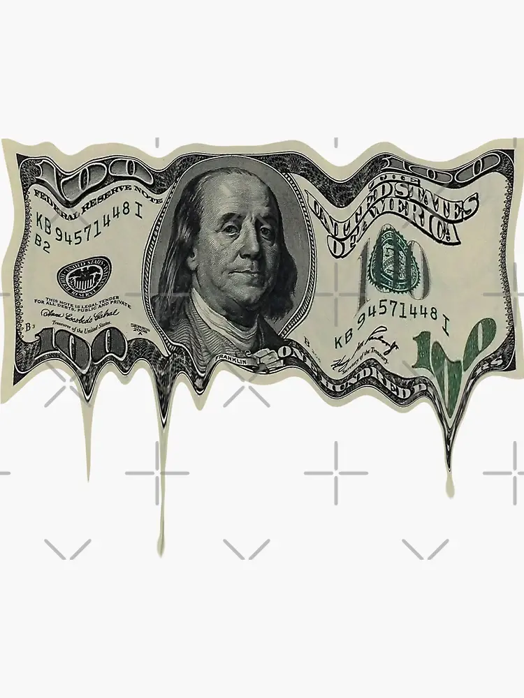 Faire fondre un billet de 100 dollars Sticker