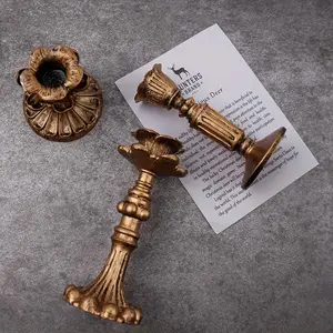 3-pack Vintage Style Candle Holder for Photography Props, Rustic Decorative Candlestick for Photo Shoots and Home Decoration | Instagram-Inspired