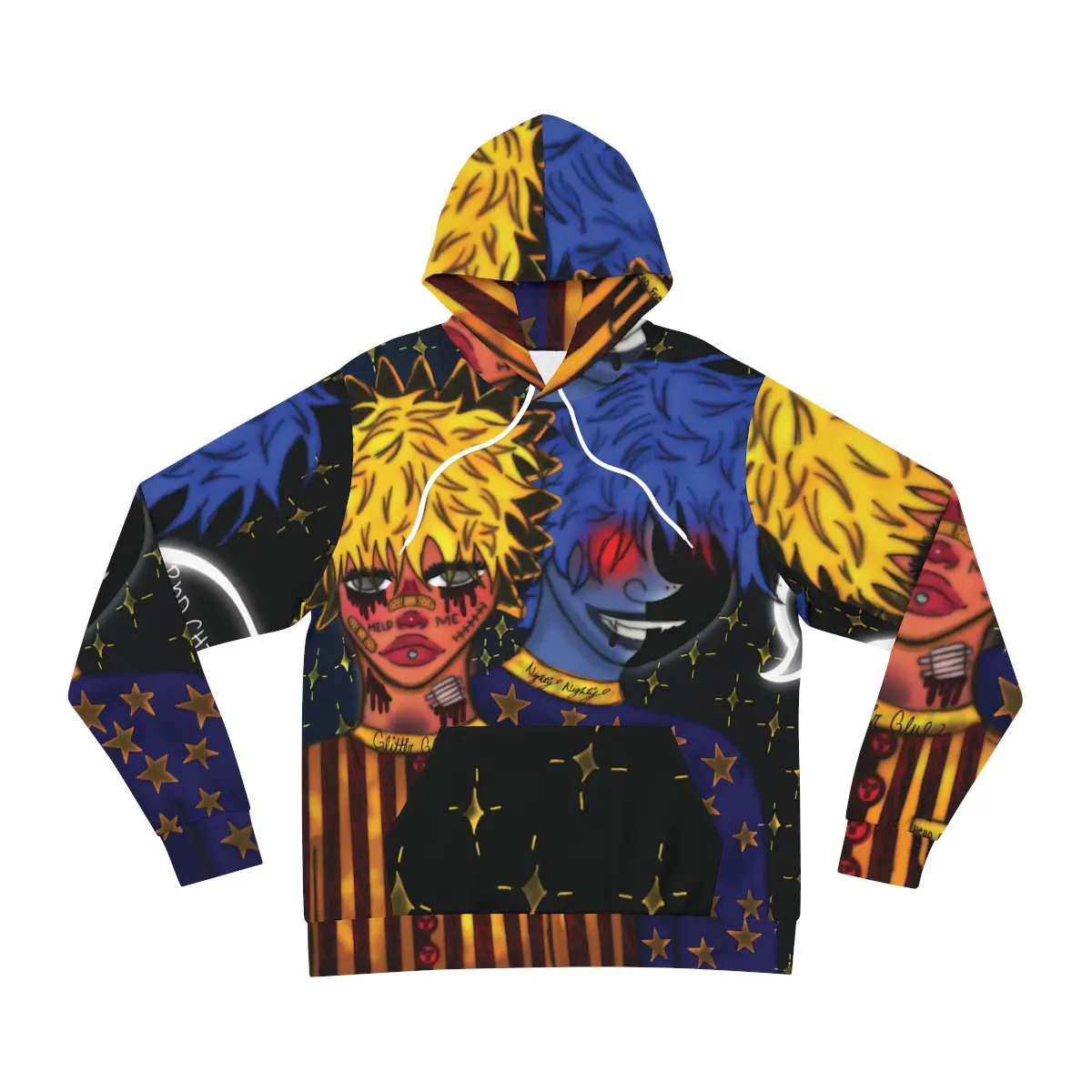 FNAF Security Breach Hoodie Anime-Style Design Unisex Casual Wear with Adjustable Hood & Kangaroo Pocket Durable Fabric Blend