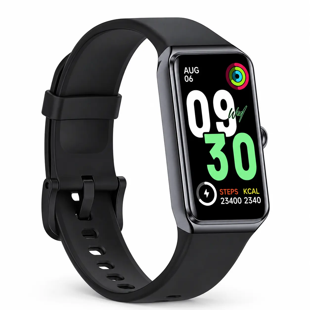 【DeerRun x PitPat】YE01 Silicone Bluetooth Smartwatch - Multifunctional Fitness Tracker Device with Step Calorics, Heart Rate Monitoring, 1-Month PitPat Membership, Touch+App Control, iOS/Android Compatible, YES Feature Support