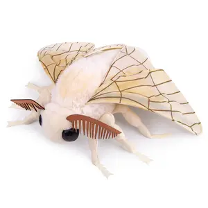 25cm/9.84in Silk Moth Plush Toy - Lifelike Silk Moth Stuffed Animals 11in, Realistic Soft Big Wings Moth Toys, Simulation Butterfly Plushie Model Toy, Unique Plush Collection for Kids, Cuddly Stuffed Animal