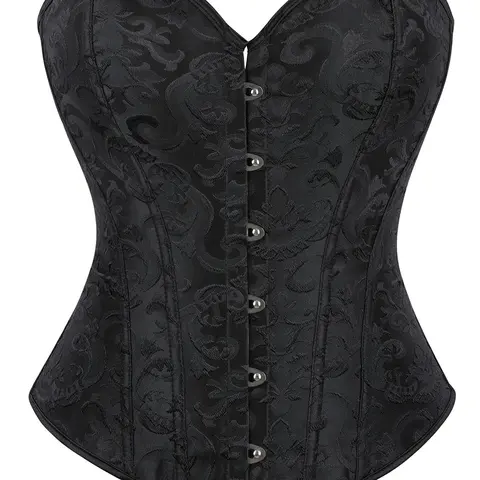 Women's Floral Jacquard Underbust Corset, High Waist Corset, Fashionable Steel Boned Corset for Party Holiday Vacation, Women's Shapewear for All Seasons, Womenswear, Corset Style