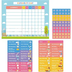 Chore Chart for  51 Chores 60 Stars, Good Behavior Chart,  Responsibility Chart for Wall or Refrigerator
