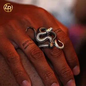 Retro Cobra Snake Ring, Unisex Jewelry with Bold Design, Men's Statement Ring, Perfect for Halloween, Christmas, or Birthday Gift for Husband or Boyfriend    SF-529