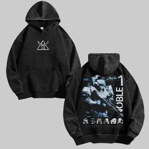 [Collection Hoodie Halo] Reach Carter Noble Spartan Vintage Acid Wash Oversized Graphic Tee, Heavyweight Organic Cotton Polyester Blend Streetwear, High-Quality Retro Gaming Print, Perfect Gamer Gift for Fans Menswear Hoodie Print Straight