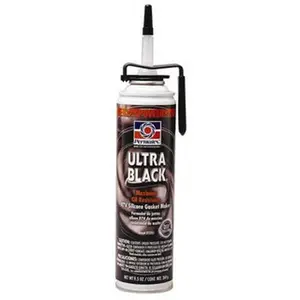 Permatex Oil Resistant Gasket Maker, 9.5 oz High Temp (-65 to 550°F) Black Sealant, PowerBead Aerosol Can 85080