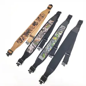 Outdoor Multifunctional Adjustment Tactical Gun Strap Non-slip Wear-resistant Rubber Thickened Wide CS Gun Rope Sling Shotgun Strap